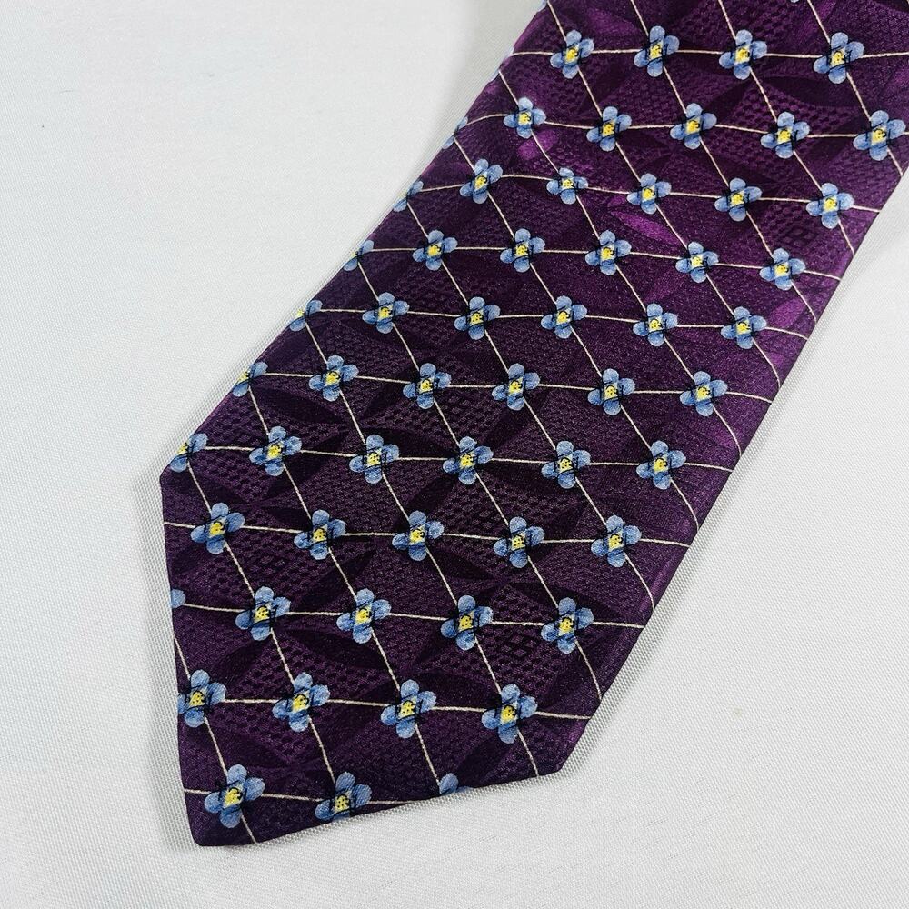 ROBERT TALBOTT STUDIO New with Tag Purple with Small Blue and Yellow Flowers $65